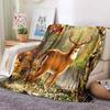 Deer 3D Printed Flannel Blanket Couch Quilt Cover Travel Child Bedding Plush Throw Flannel Blanket