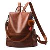 2025 Korean Style Women's Soft Leather Large Capacity Casual Backpack