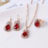 Luxury Heart-Shaped Women - Zinc Alloy, Synthetic Zircons, Perfect for Party, Valentine's Day, and Any Occasion  Zircon Sets