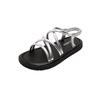 Roman thin strap sandals women's new cross strap platform one-word strap sandals fashionable and comfortable casual beach shoes