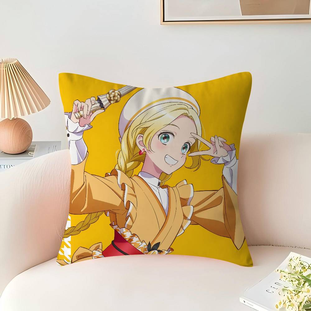 Anime M-Maebashi W-Witches Cushion Cover Inches Farmhouse Decor Home Throw Pillow Covers for Couch Decorations