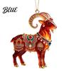 Decorative Hanging Ornaments for Tree 2PCS Christmas Goat Ornaments 2D Acrylic Festive Party Supplies Pendants Lightweight Holiday Home Decor