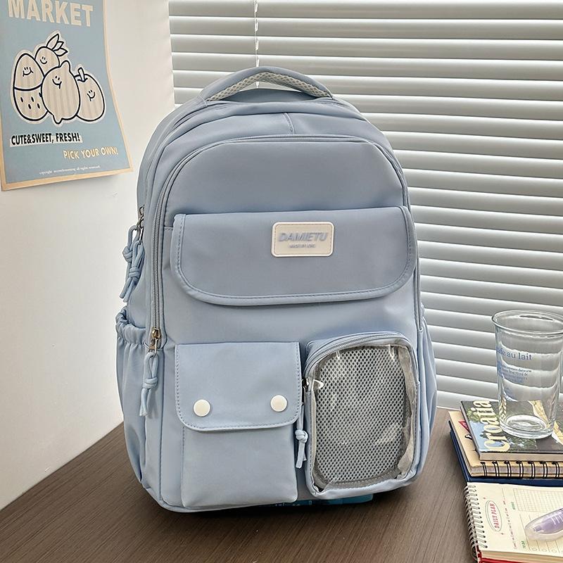 Japan and South Korea Leisure Backpack Large Capacity Class Make-up Bag Simple Junior High School Student Bag Girl