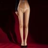 Damen Übergröße Glänzende T-förmige Schritt-Strumpfhosen Sexy Transparent Ultra-Dünn Schwarze Strumpfhosen Glatt Glänzend Nahtlos