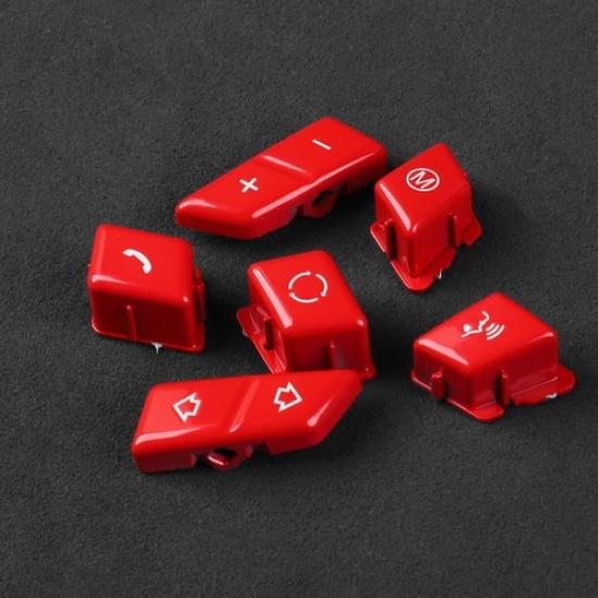 

M-Sport Steering Wheel Switch Button Red 6PCS For BMW 3 E90 E92 E93 M3 2007-2013