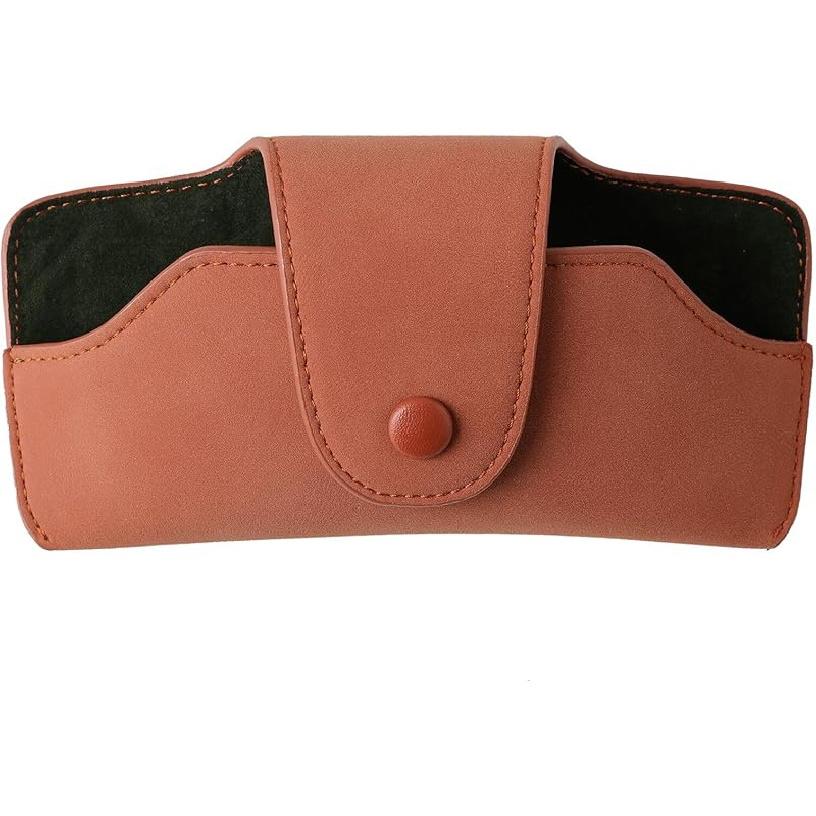 Sunglasses Holder For Car Visor Vegan Leather Glasses Case With Clip Automotive Interior Visor Accessories
