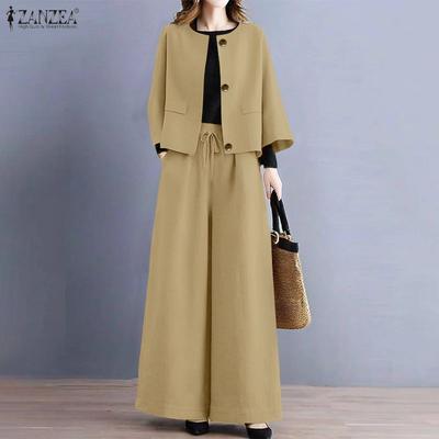 Women Long Sleeve Blouse and Pants Casual Two Piece Suit Sets