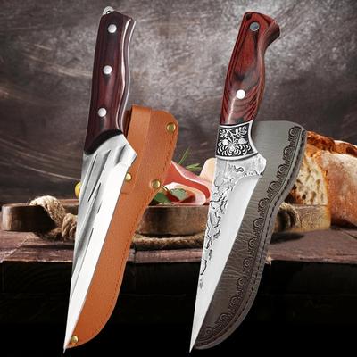 Forged Kitchen Meat Cleaver Stainless Steel Boning Knife Butcher Cleaver Vegetable and Fruit Slicing Knife Sharp Fruit Knife