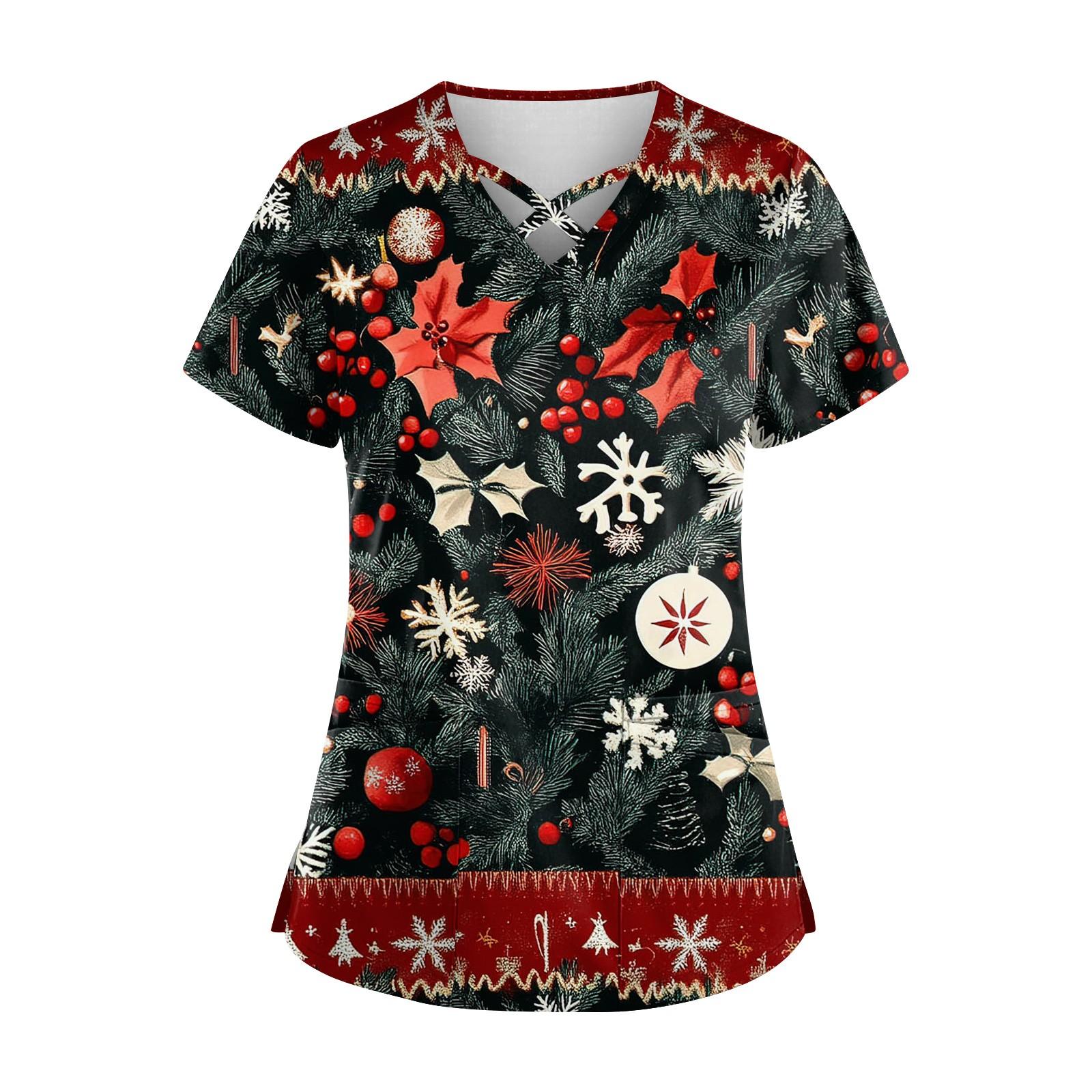 

Женская модная рабочая одежда с v-образным вырезом, короткими рукавами, завязками и карманами, топы соответствующего цвета и защитная одежда S винный