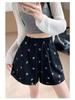 Plus Size Summer High Waist Wide Leg Casual Retro Shorts for Women