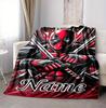 Custom Name Deadpool Armor Flannel Blanket Throw Blanket Soft Warm Sofa Bed Decor Unique Gift