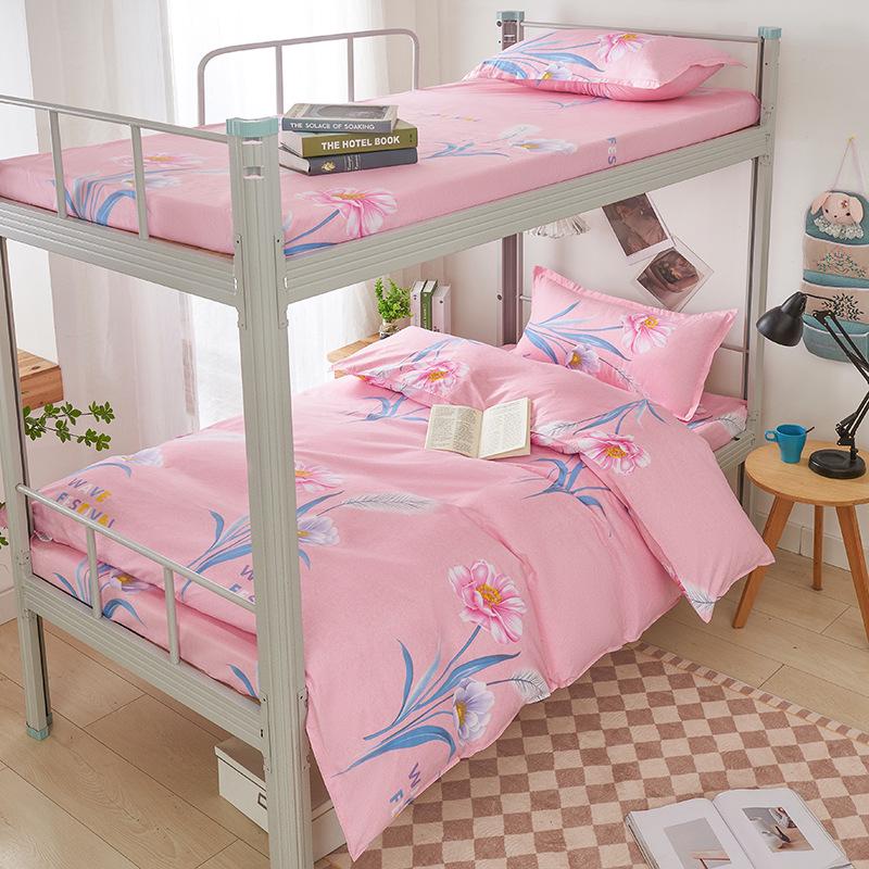 2026 Plush Student Dorm Single Bunk Bed 3-Piece Set - Cozy, Soft, Skin-Friendly