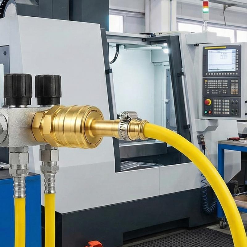 Air Compressor Hose Connector 8/10mm with Tightening Clamps for Pneumatic Tool and Air Hose Application Easy Installation
