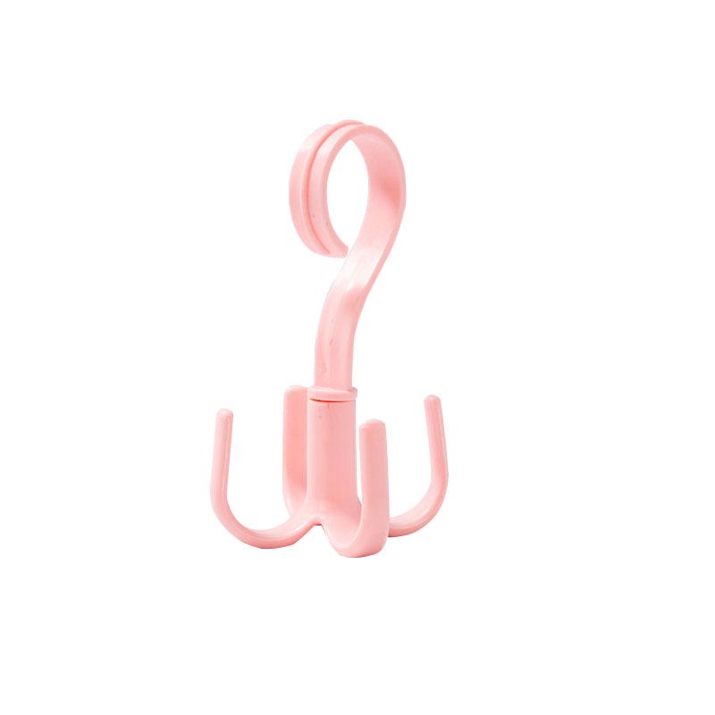 Plastic Rotating Multi-Function Scarf Storage Rack with Four-Claw Design