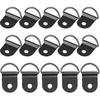 15Pcs Small D Ring Black D Ring Tie Down Anchor,Heavy Duty Steel Anchor Points for Truck Trailer RV Camper Boat Cargo Control