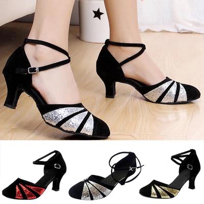 Women's Ballroom Tango Latin Dancing Shoes Sequins Shoes Social Dance Shoes