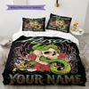 Name Custom Poison Pattern Bedding Set Quilt Cover Pillowcase Home Decor Gift (1 * Duvet Cover + 2 * Pillowcase, Without Core)