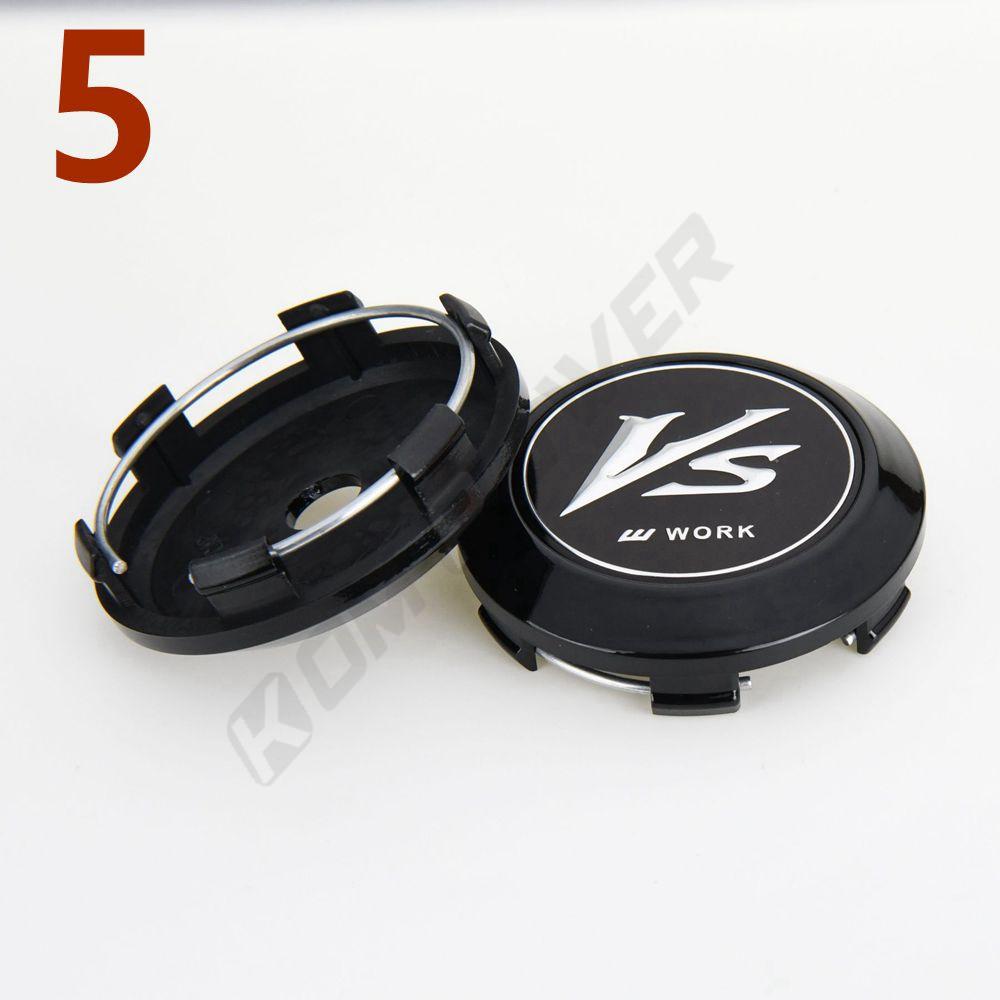 4PCS OD 68MM / ID 64MM Center Rim Cap WORK EMOTION EQUIP MEISTER VS Emblem Wheel Cover Cap Wheel Hub Cap