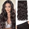 CHRONEX 24",5 Clips Based Long Curly Wave Clips In On Synthetic Hair Extensions