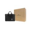 Coach Sullivan 39 Magnetic Closure Detachable Shoulder Strap Leather Document Briefcase Tote Crossbody Bag Large Men Bags Black C9875-QBBK