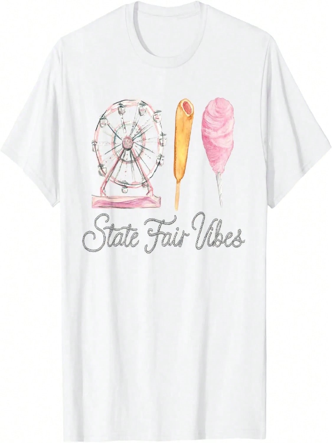 STATE FAIR VIBES, FAIR THEMED BIRTHDAY, RODEO OUTFIT TEE T-Shirt S разноцветный