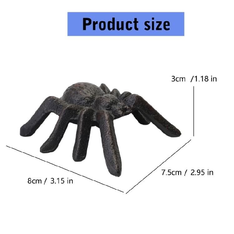 Antique Spiders Statue Cast Iron Animal Figurine Decoration Gothic Office Desk Shelf Accessories Art Piece Paperweight
