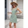 New Women's Pocket Casual Summer Solid Color V-neck Dress