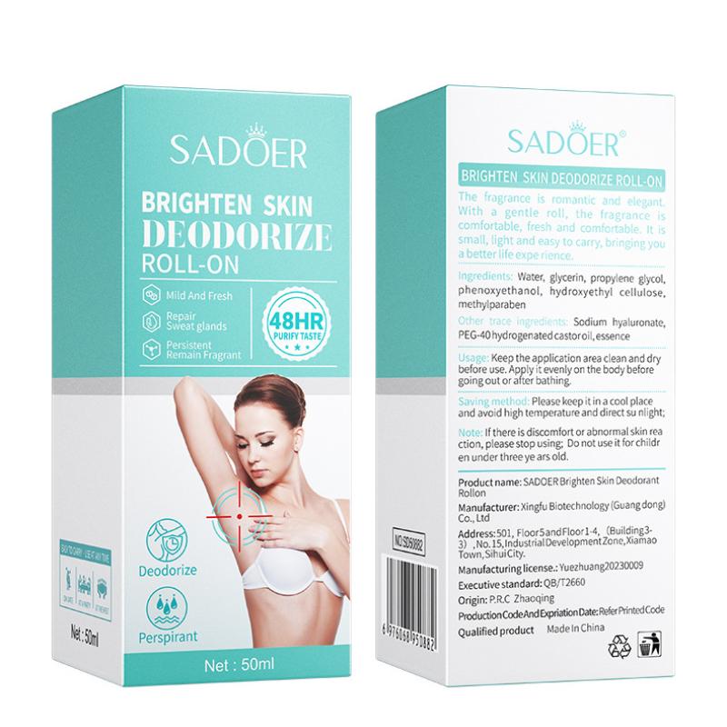 Antiperspirant Lotion 50ml SADOER Fragrant Refreshing Non-sticky Walking Bead Deodorant