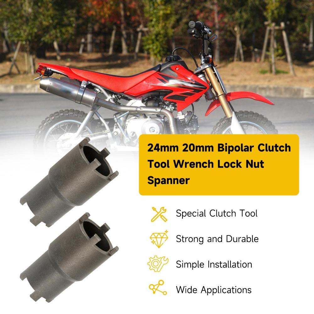 Svart clutchlåsnøkkel dobbelthylse motorsykkel mutterfjerningsverktøy for de fleste motorsykler