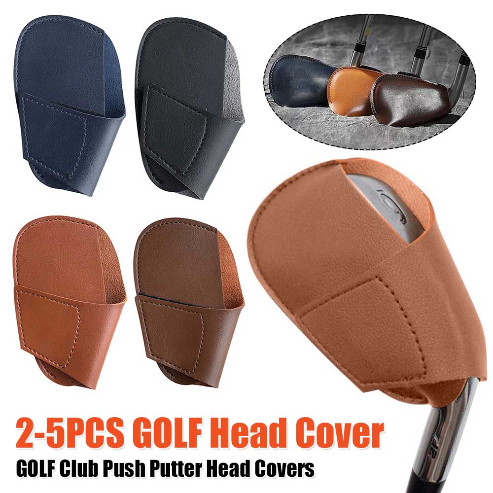 Univerzální kryty hlav golfových holí Push Putter Head Protector PU kožené klínky Kryty golfových sportovních doplňků