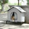Outdoor Cat Shelter Heated Cat House Waterproof Insulated with Elevated Base Feral Cats Shelter Street House In Winter Yard