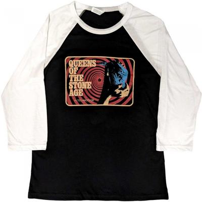 Queens Of The Stone Age Camiseta Adulto Unissex em Algodão Technicolor Raglan