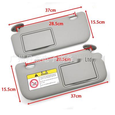 Gray Sun Visor with 2 Screws for Toyota Corolla 2014-2018