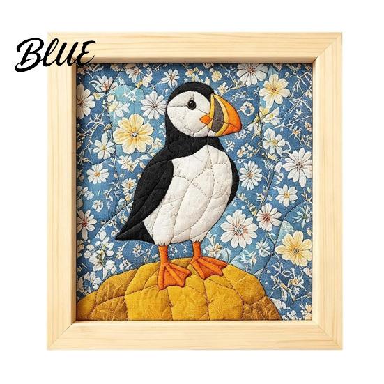 No Sew Quilt Art No-Sew Japanese Fabric Kit DIY Mosaic Kits for Adults Beginners Quilted Wall Collage Craft with Frame & Tools Kits Gifts