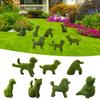 Cachorro Decorativo Urinando Topiaria Verde Simulação Flocagem Filhote Ornamento Estrutura de Cama Com Colchão Tamanho Completo