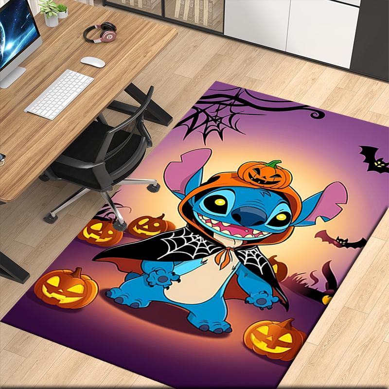 Stitch Printed Carpet, for Office Chair Living Room Bedroom Kitchen Room Decor Gifts.