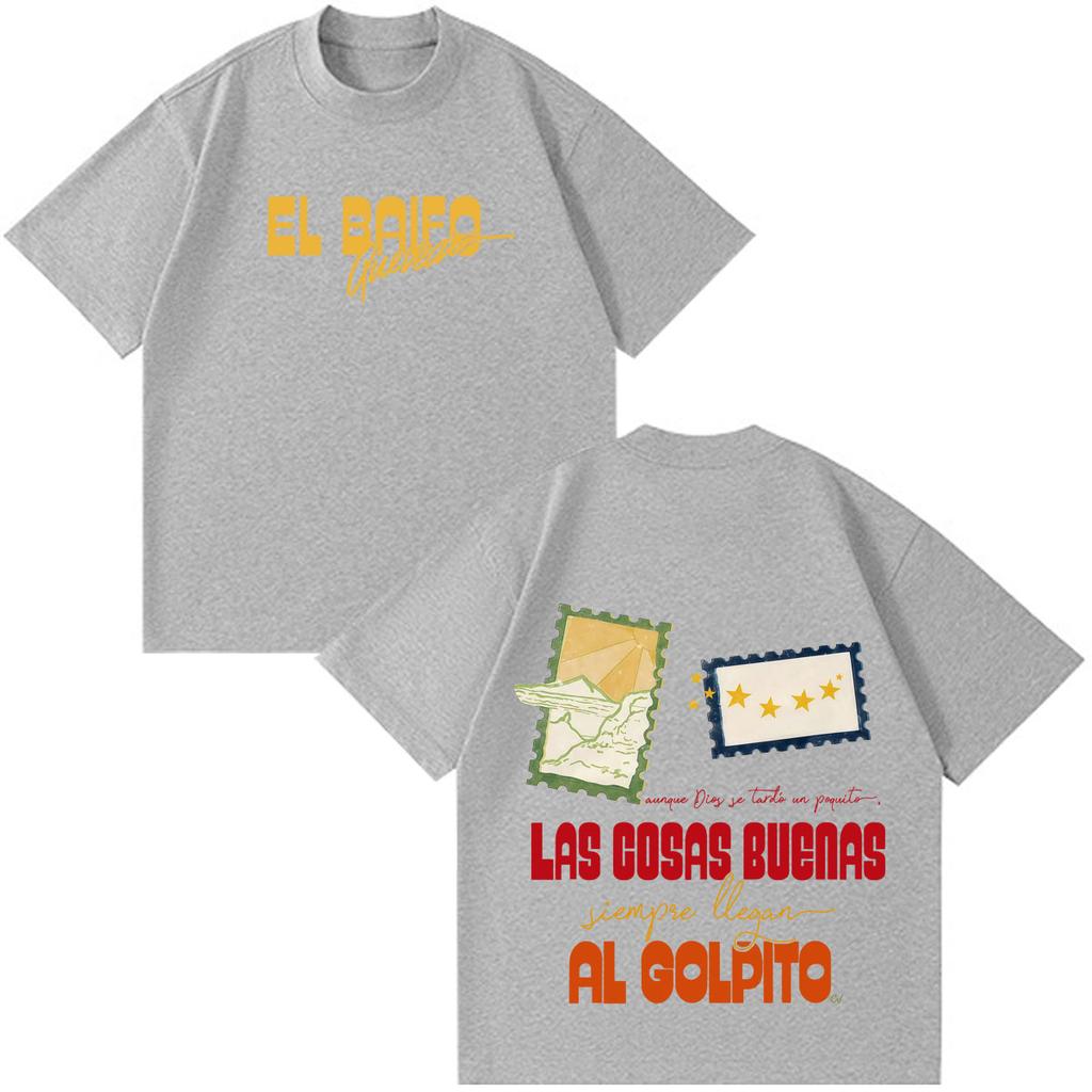 Queved0 El Baifo Album 2026 Tour Print Tshirt Unisex Unisex Fashion Tshirt Summer Cotton Casual Loose Oversized Tshirts Streetwear
