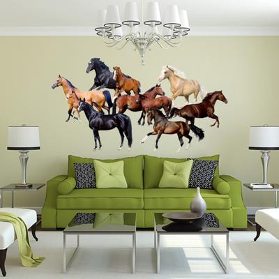 Sticker Mural Décoratif Motif Cheval Salon Chambre à Coucher Bureau Décoration Autocollant