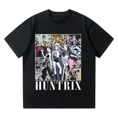 Huntrix Girl Kpop Démo Film T-shirt Vintage Kpop Chasseurs de Démons T-shirt Vêtements Manga Jinu T-shirts de Haute Qualité Tops Unisexes