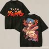 Tengen Toppa Washed T-shirt Anime Lover Harajuku New Model Oversized Vintage Loose Unisex Vintage Loose Harajuku Classic Couples