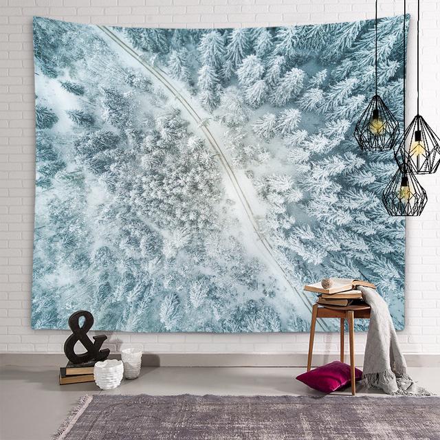 Zimní sněhová vločka vzor ledu Nástěnná dekorace Tapiserie Nástěnné umění Osobnost Tapiserie Obývací pokoj Ložnice Pokoj Domácí dekorace