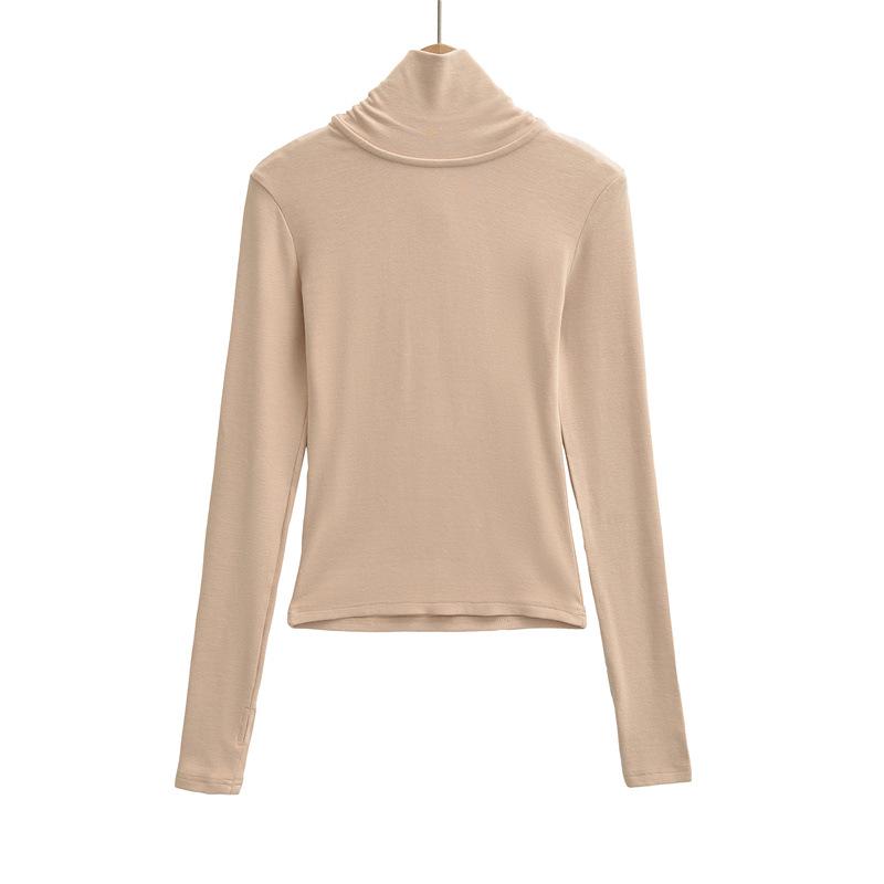 2026 Spring Korean Style Elegant Lace-up Faux Cashmere Long Sleeve Women's Top with Scarf