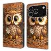 For iPhone 17 Pro Max Case with Card Slot Pattern Printed TPU+PU Leather Flip Phone Cover