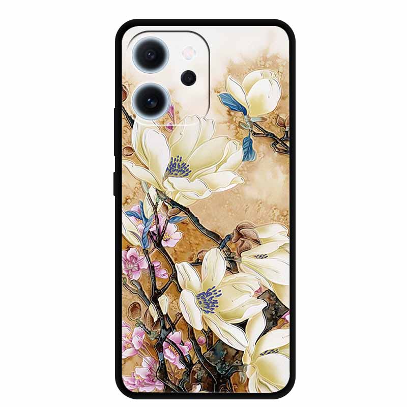 3D Flowers Emboss Fundas For OPPO Reno 15F 5G Case Soft Silicone Phone Cases For OPPO Reno 15F Back Covers Shell Coque 6.57"