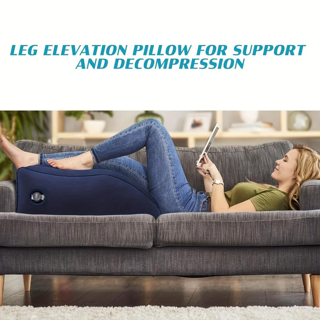 Wedge Pillow For Sleeping,Inflatable Leg Elevation Pillow For Circulation, Leg Back Relief,Leg Support Pillow,Leg Wedge Pillows