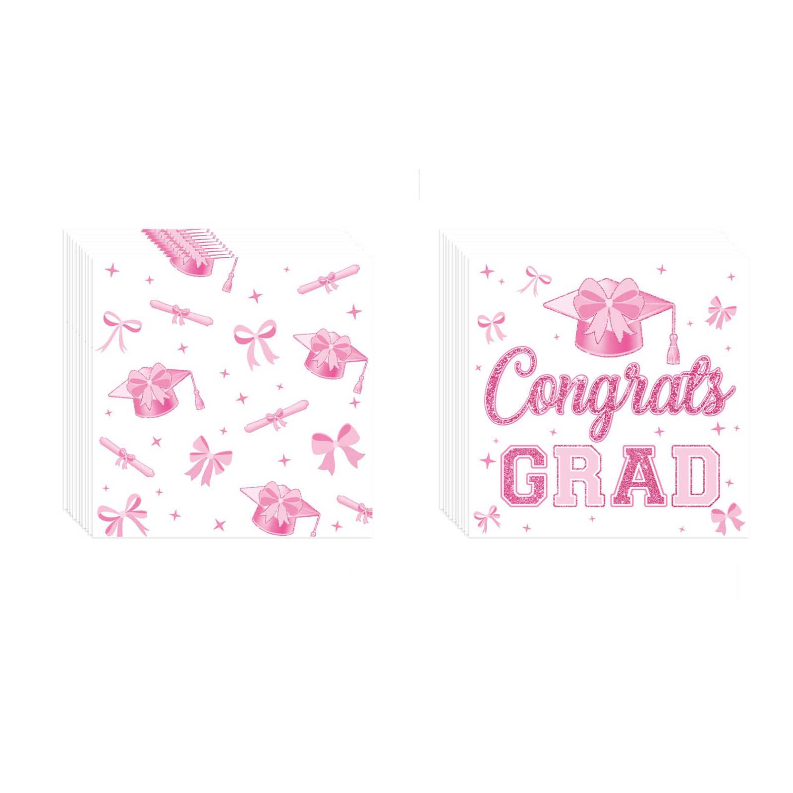 Congrats Grad Graduation Party Supplies Set, Disposable Tableware & Decorations Kit