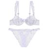 French Style Lace Embroidered Thin Cup Bra With Underwire Support Full Bust Comfort Lift