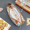 Kawaii Capybara Pen Bag Cartoon Stationery Storage Bag Transparent Pencil Case  Student Gift