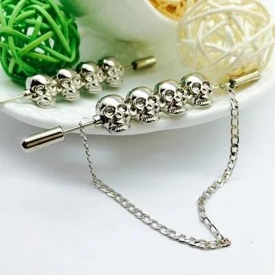 

Broche Brooch Brooches For Pin Men Trendy Brooch Plated Skeleton The New Hot Skull England Shirt Collar Lapel Tie Rod