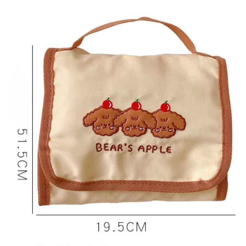 1Pcs Folding Cosmetic Bag Portable Travel Makeup Organizer Bags Dry and Wet Separation Toiletry Bag Women Waterproof Storage Washbag